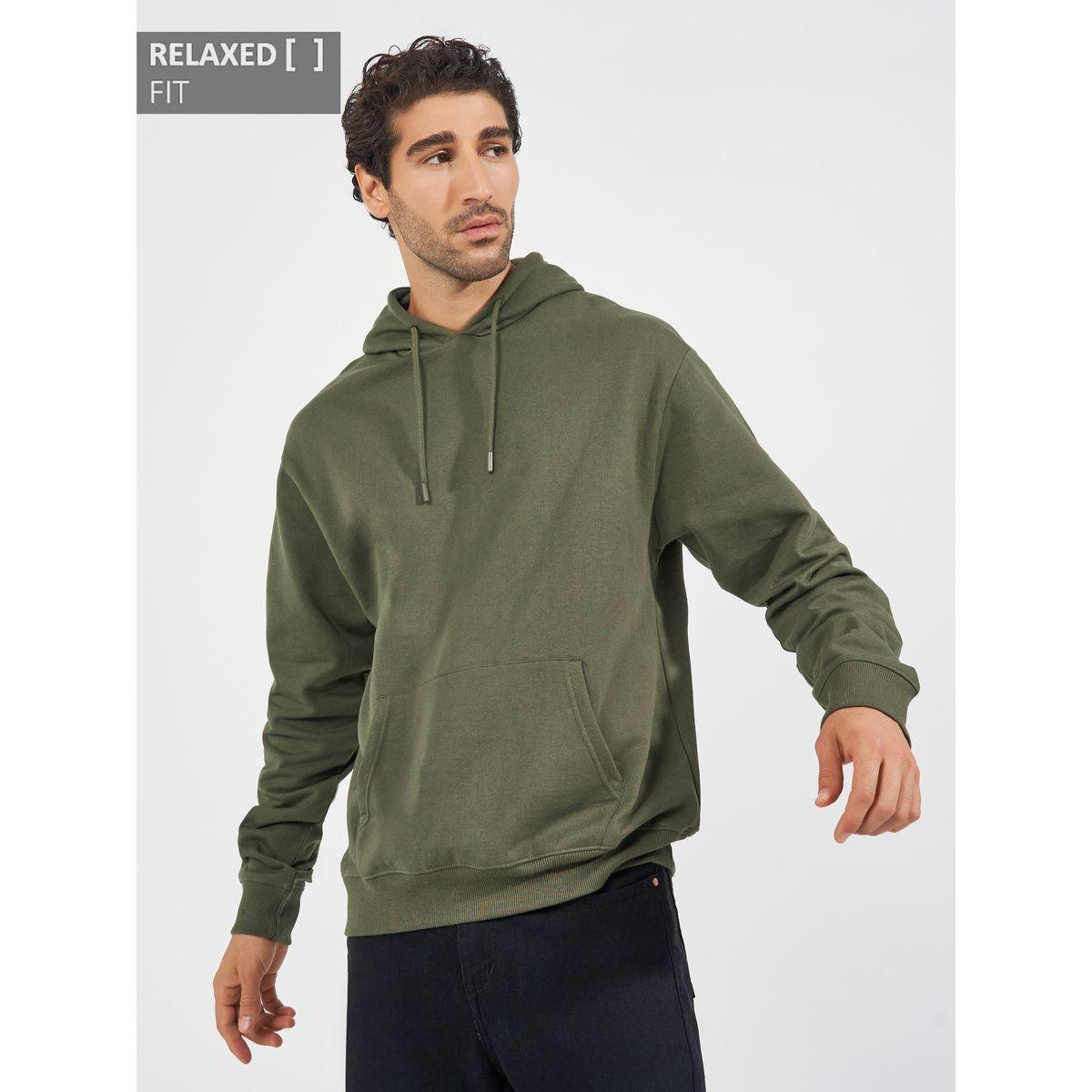 هودي فليس بقصة مريحة وجيوب كانجارو-men-winterwear-hoodiesandsweatshirts-image-1
