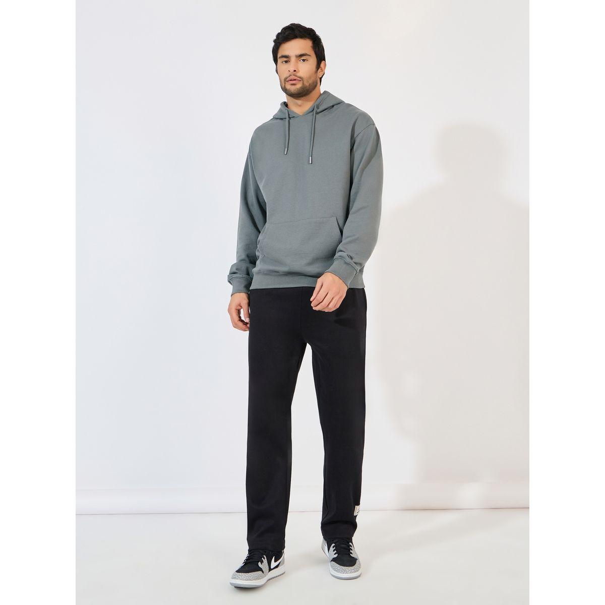 Styli Relaxed Fit Fleece Hoodie with Kangaroo Pocket-men-winterwear-hoodiesandsweatshirts-image-2