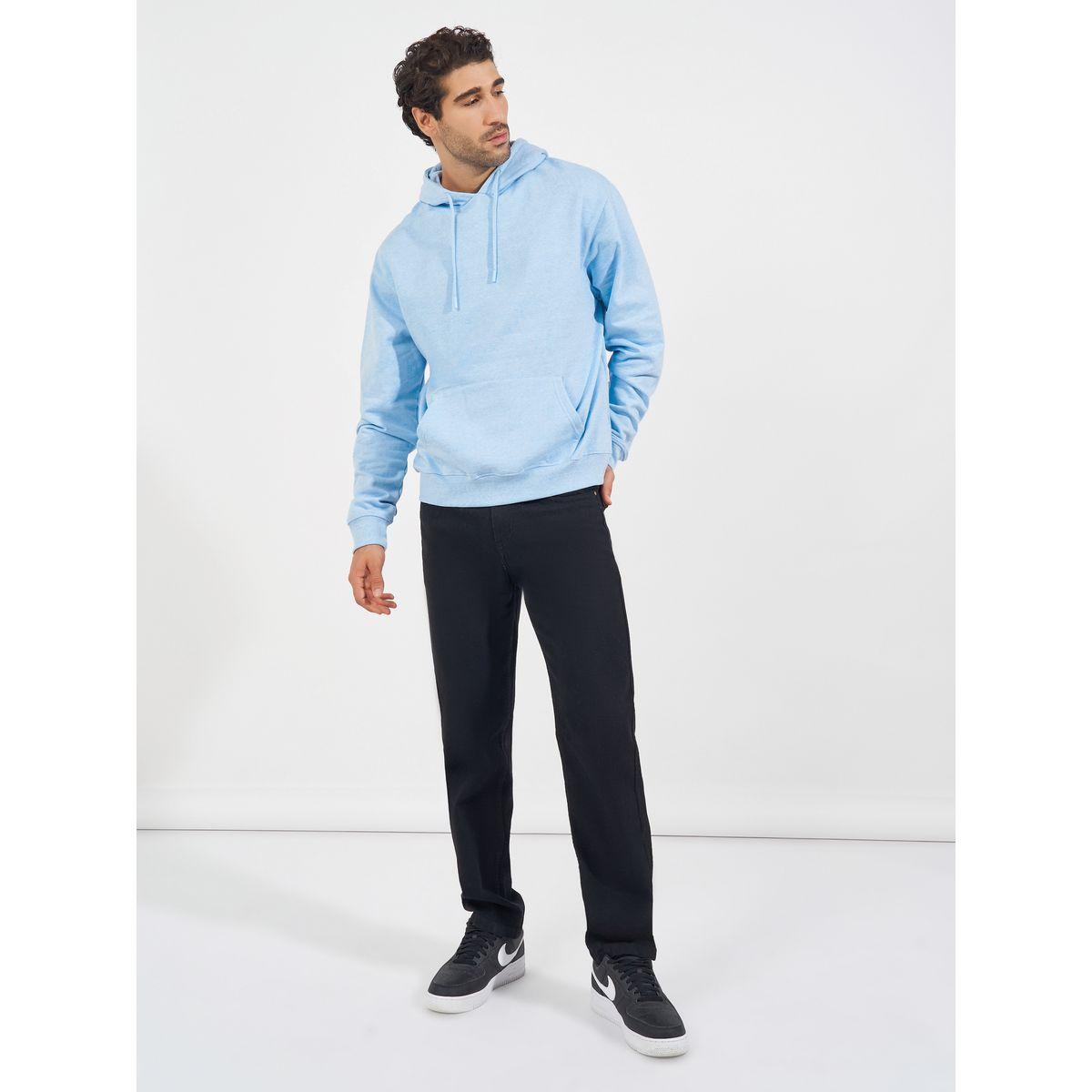 Styli Relaxed Fit Fleece Hoodie with Kangaroo Pocket-men-winterwear-hoodiesandsweatshirts-image-2
