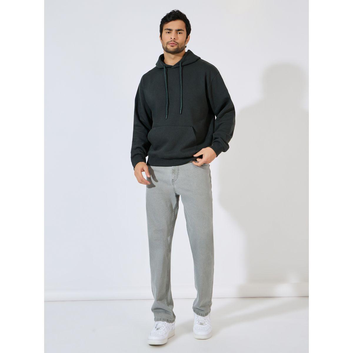 هودي فليس بقصة مريحة وجيوب كانجارو-men-winterwear-hoodiesandsweatshirts-image-2
