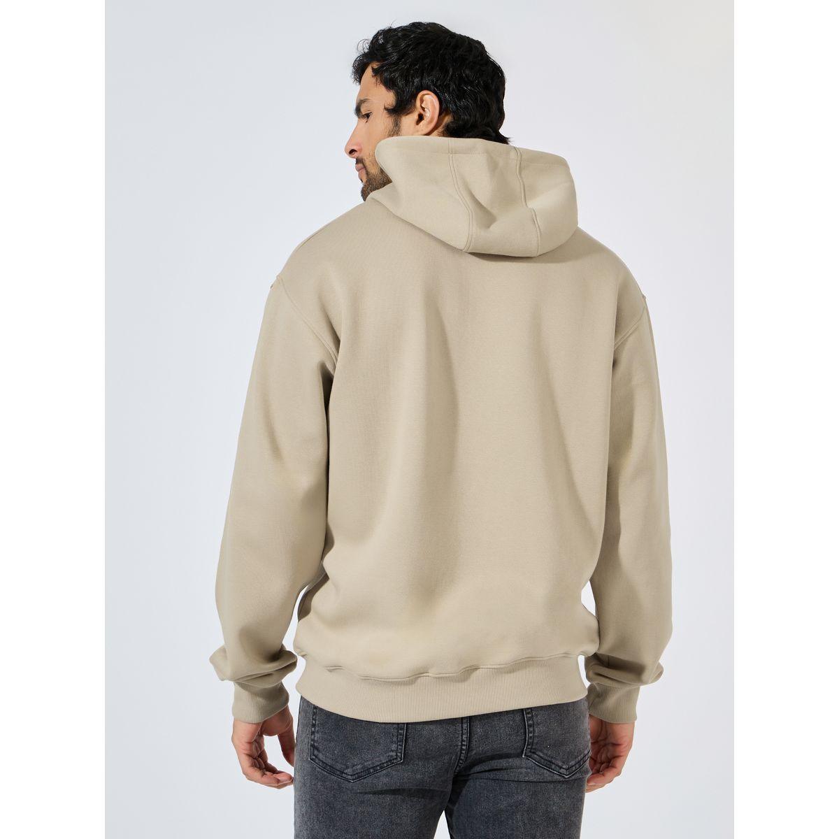Styli Relaxed Fit Fleece Hoodie with Kangaroo Pocket-men-winterwear-hoodiesandsweatshirts-image-4