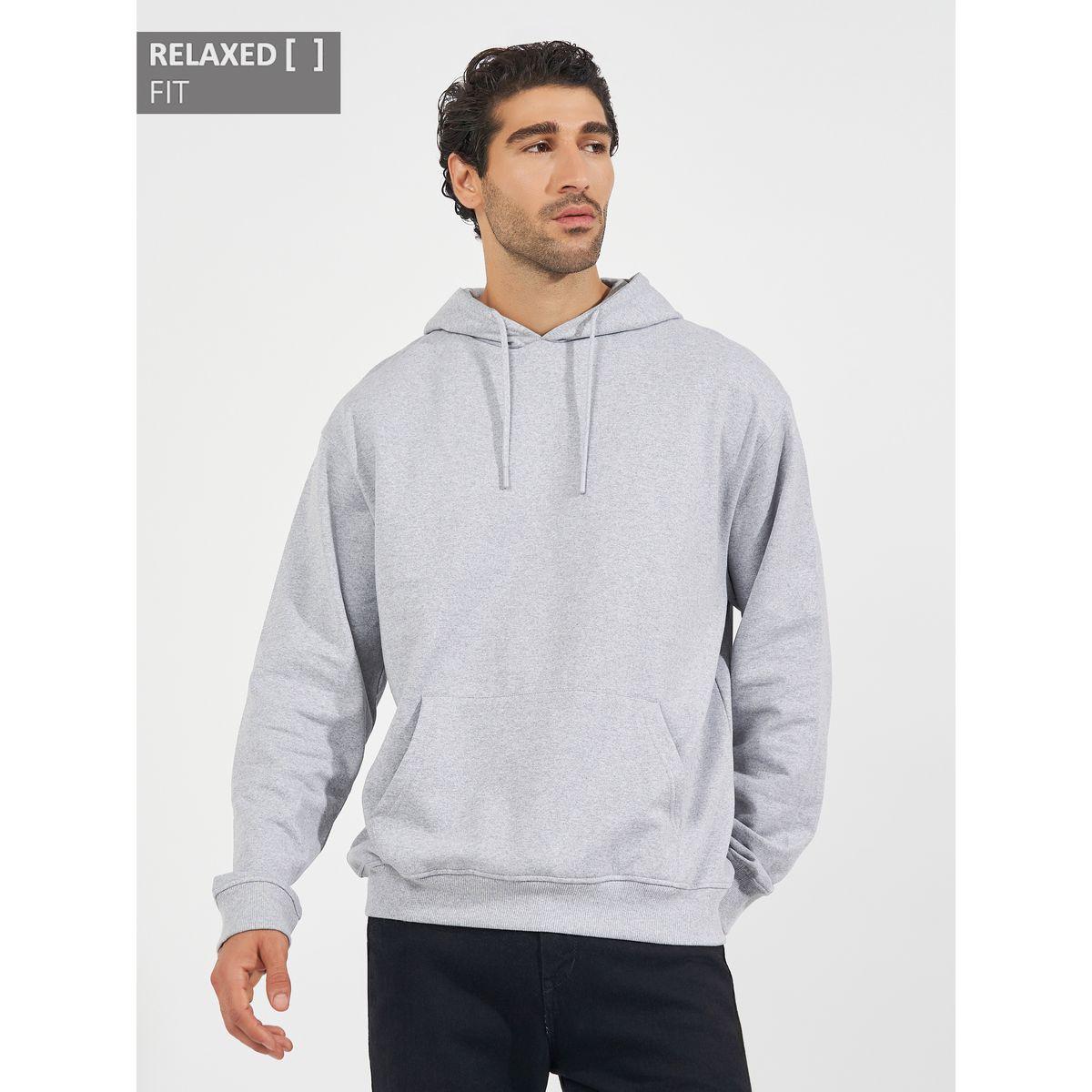هودي فليس بقصة مريحة وجيوب كانجارو-men-winterwear-hoodiesandsweatshirts-image-1