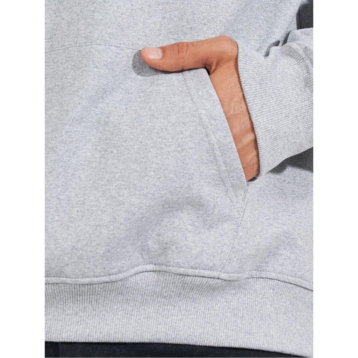 Styli Relaxed Fit Fleece Hoodie with Kangaroo Pocket-men-winterwear-hoodiesandsweatshirts-image-3