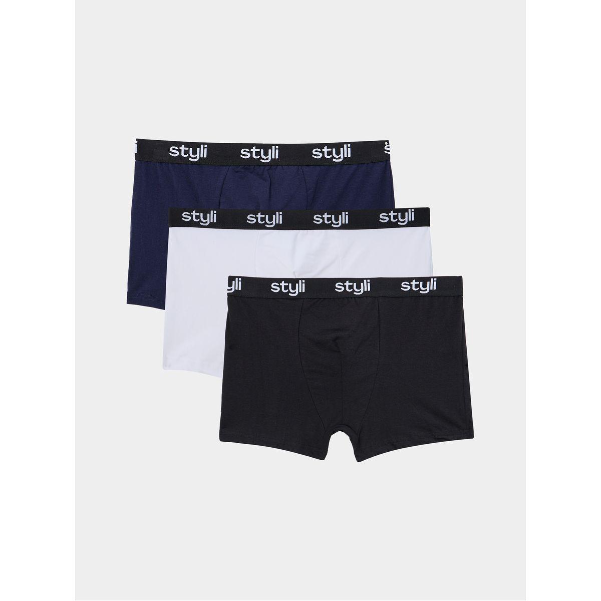 Styli Unwind Pack of 3 - Printed Waistband Trunks-men-clothing-innerwear-underwear-image-1