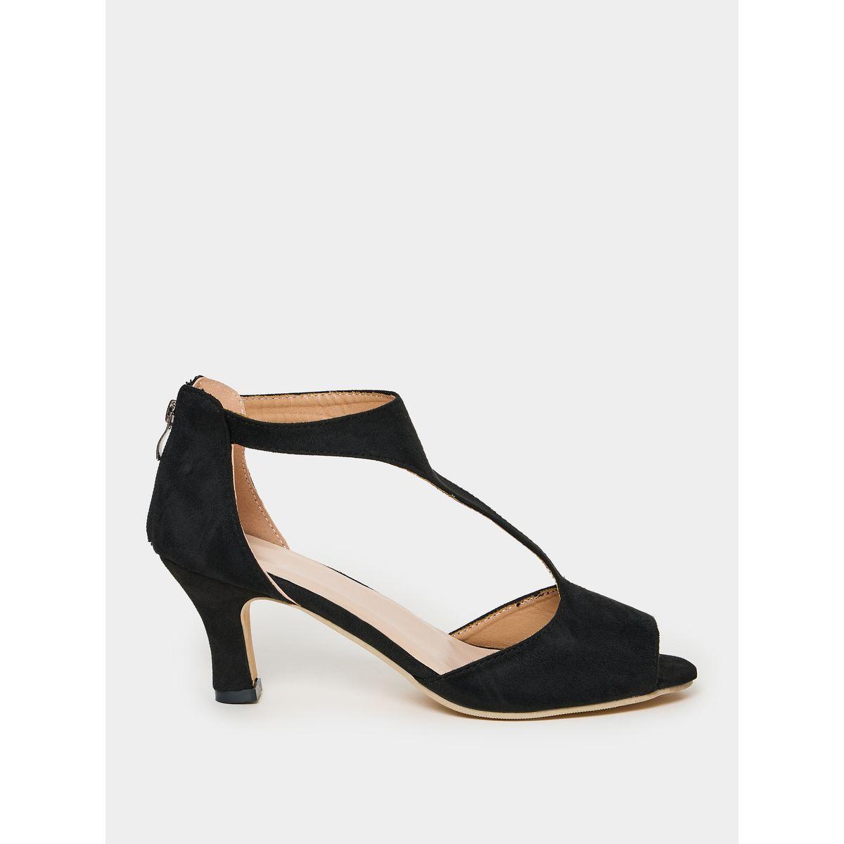 Styli Zip Detail Low Heel Sandal-women-shoes-heels-image-2