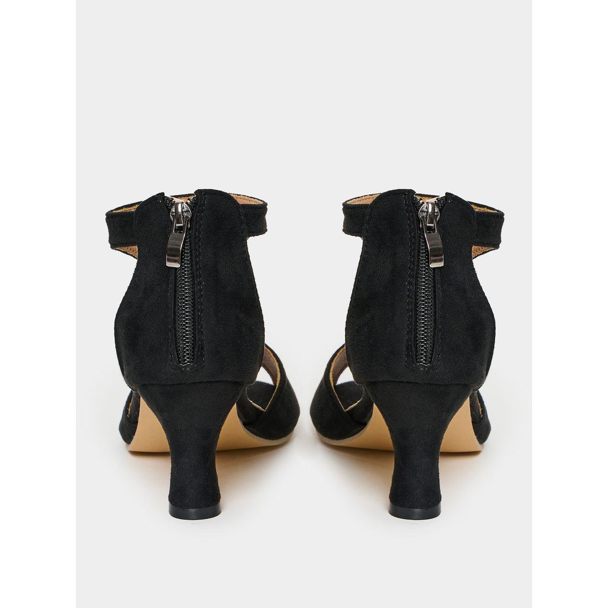 Styli Zip Detail Low Heel Sandal-women-shoes-heels-image-4