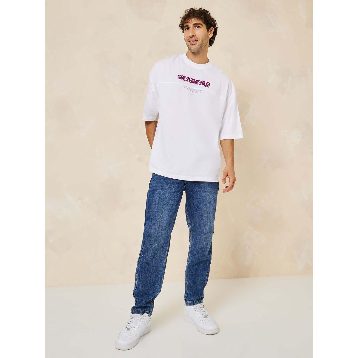 تيشيرت بوكسي بتفاصيل مطرزة-men-clothing-tshirtsandpolos-tshirts-image-2