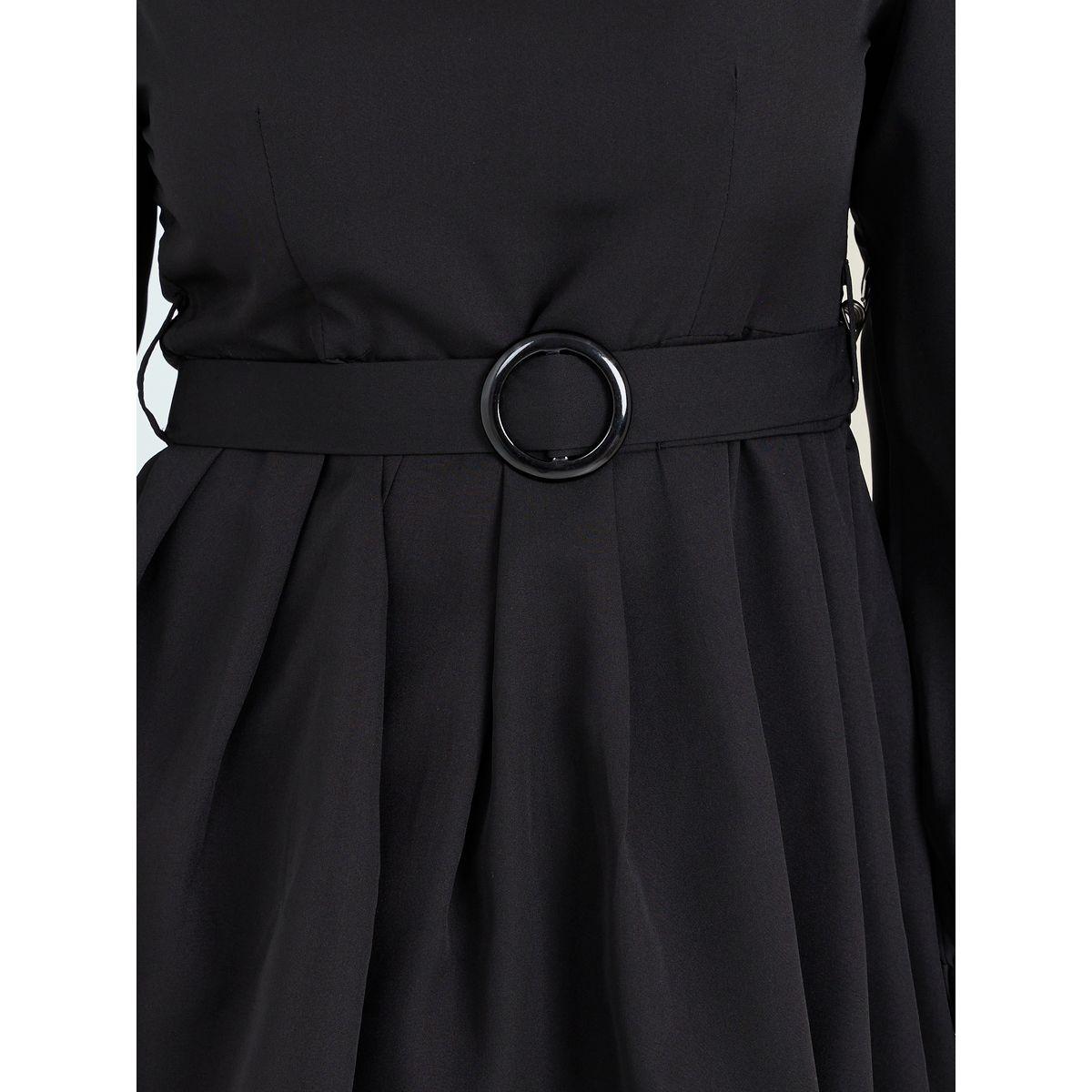 Styli Solid Peplum Belted Top & Trouser Co-Ords-women-clothing-coordsets-image-3
