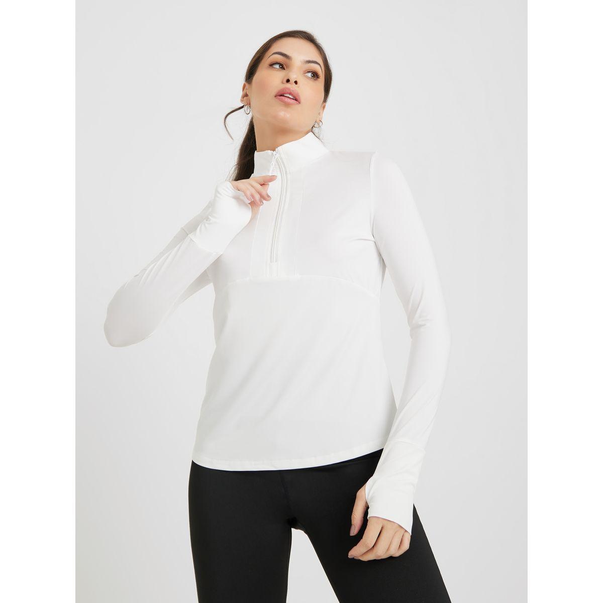 بلوزة رياضية بنصف سحاب غلق-women-clothing-sportswearandactivewear-tshirtsandvests-image-3