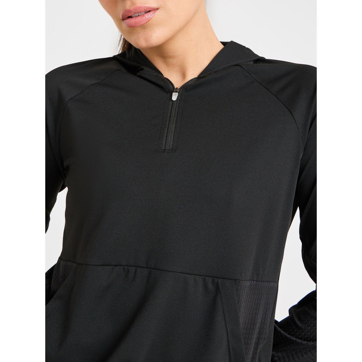 Styli Active Half Zip Up Mesh Detail Hooded Top-women-clothing-sportswearandactivewear-tshirtsandvests-image-4