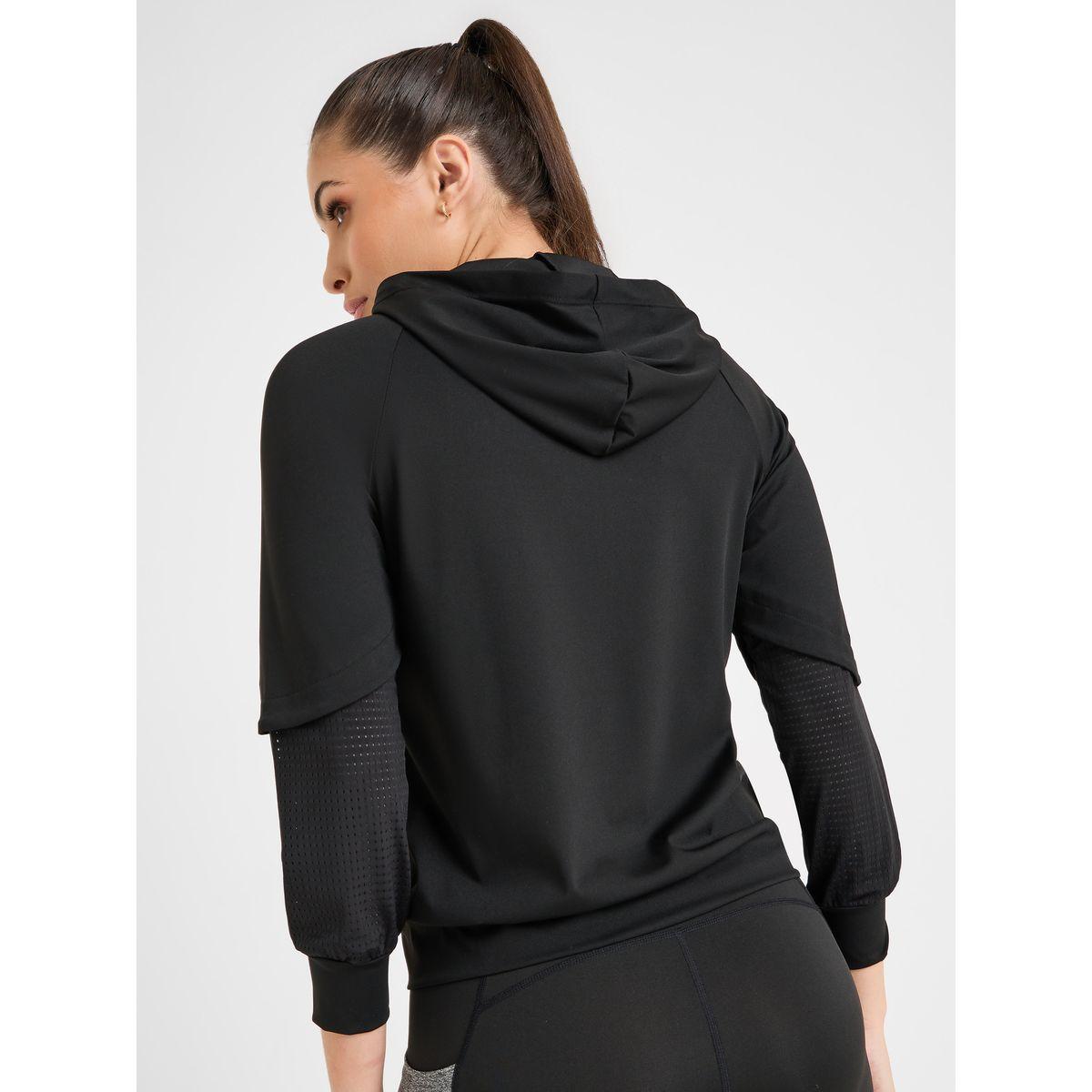 Styli Active Half Zip Up Mesh Detail Hooded Top-women-clothing-sportswearandactivewear-tshirtsandvests-image-5