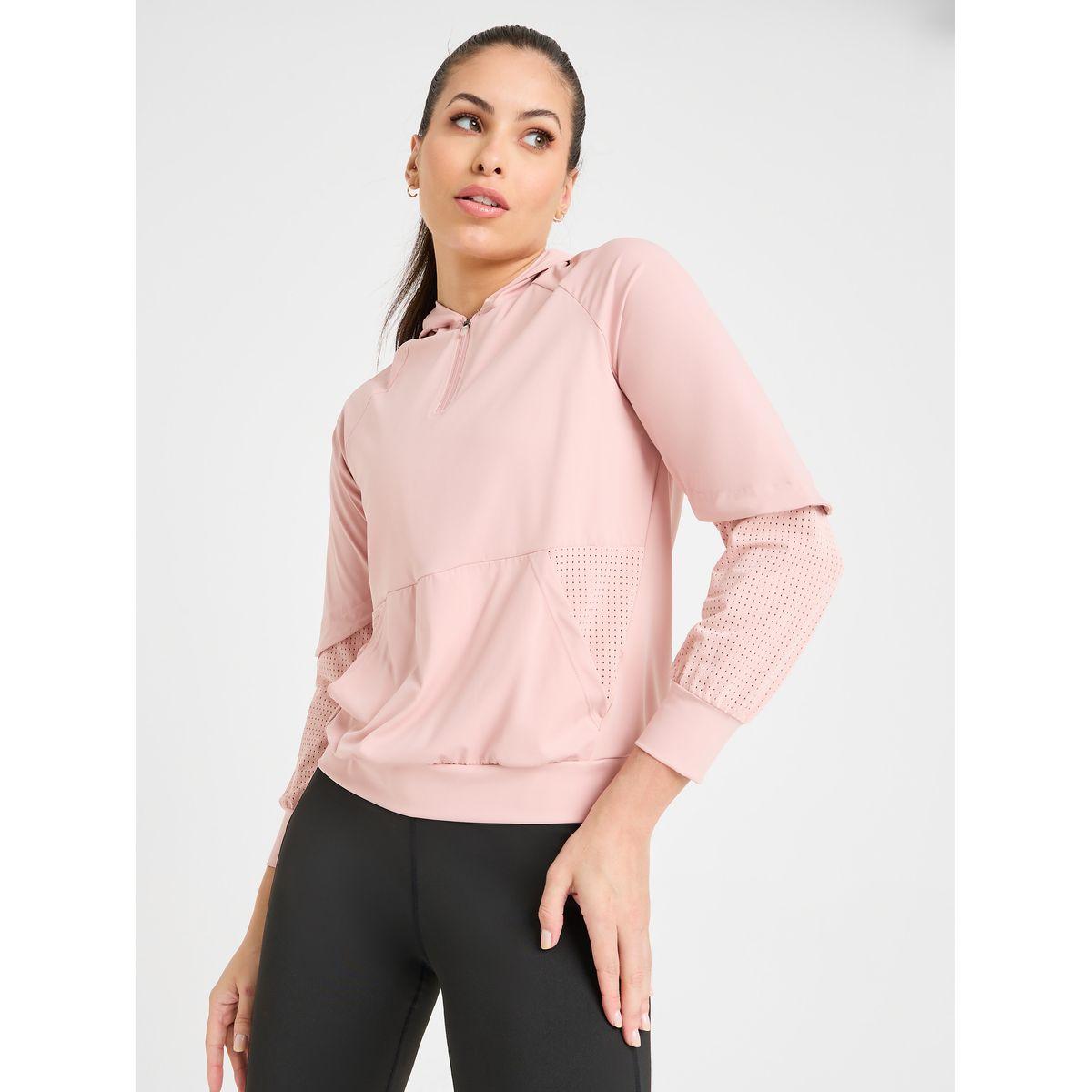 بلوزة رياضية بياقة هودي-women-clothing-sportswearandactivewear-tshirtsandvests-image-1