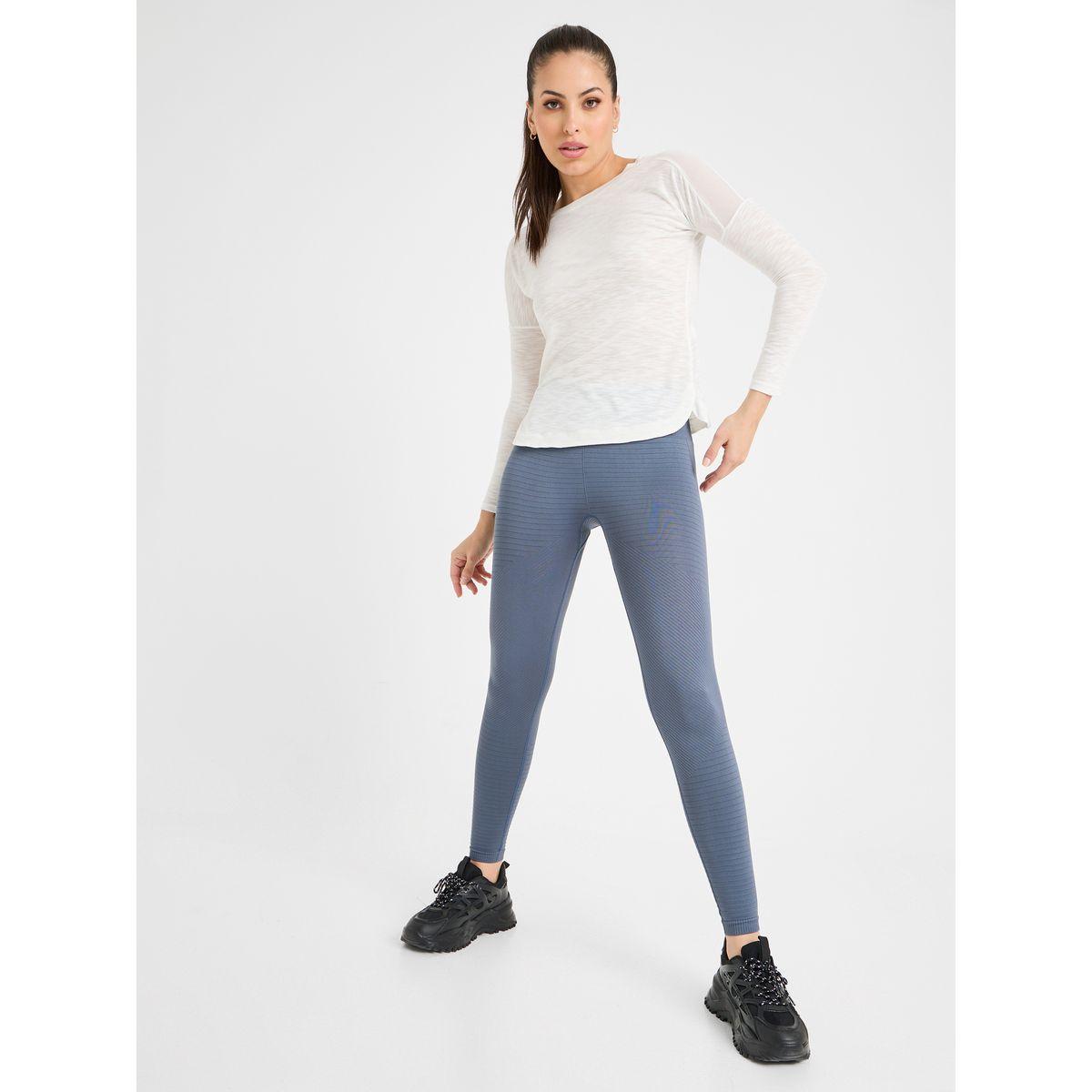 Styli Active Slub Full Shoulder Mesh Panel Top-women-clothing-sportswearandactivewear-tshirtsandvests-image-2