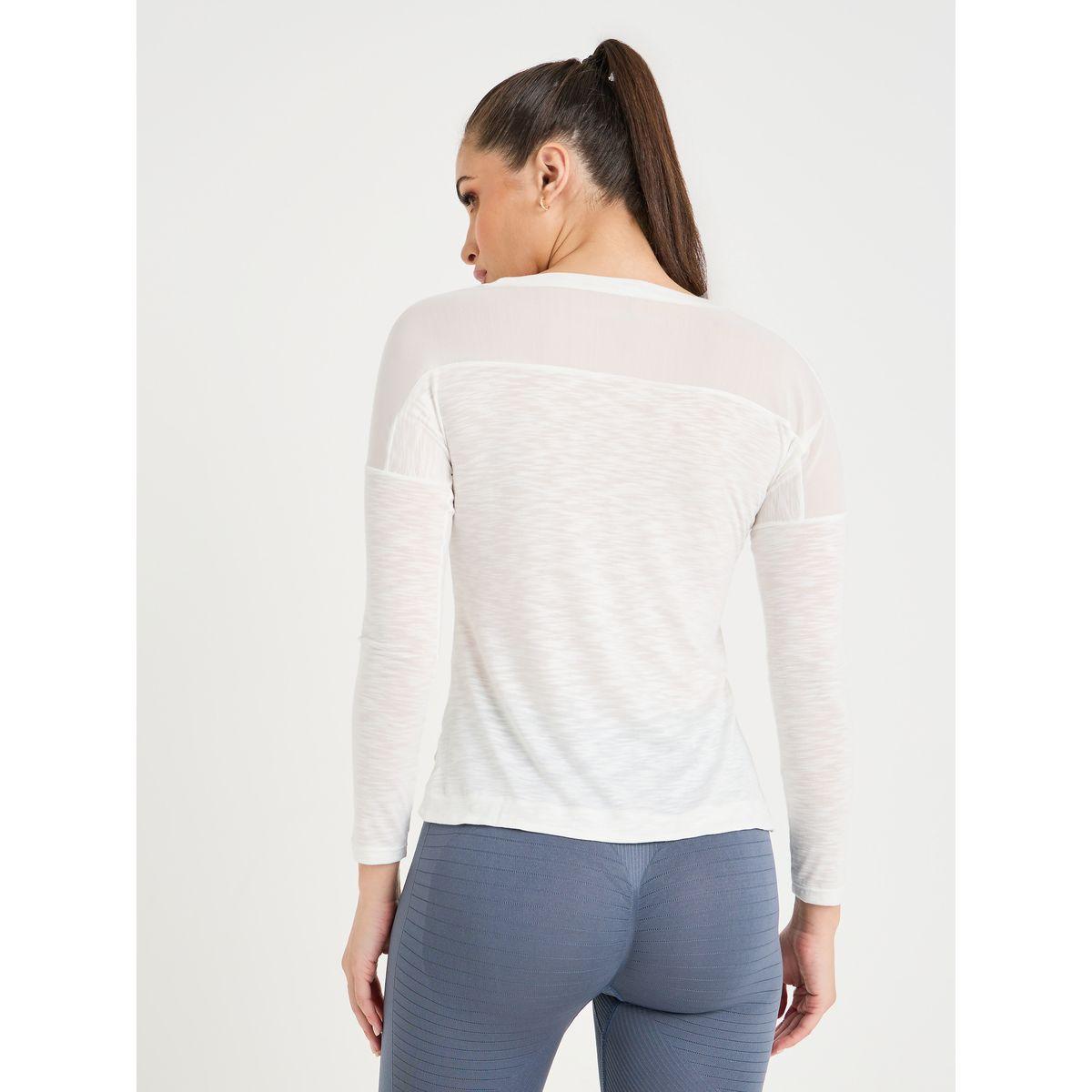 Styli Active Slub Full Shoulder Mesh Panel Top-women-clothing-sportswearandactivewear-tshirtsandvests-image-5