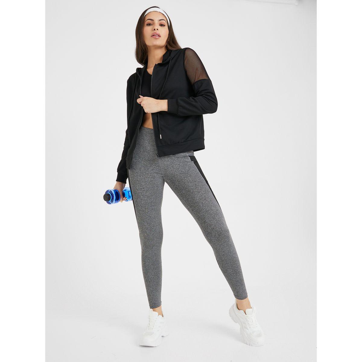 Styli Active Mesh Detail Zip Up Active Hooded Jacket-women-clothing-sportswearandactivewear-tshirtsandvests-image-2
