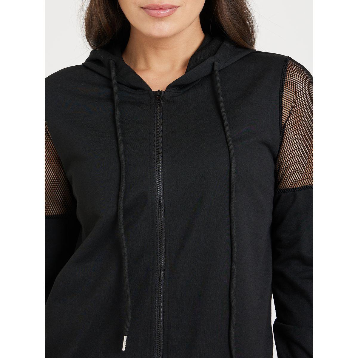 Styli Active Mesh Detail Zip Up Active Hooded Jacket-women-clothing-sportswearandactivewear-tshirtsandvests-image-4