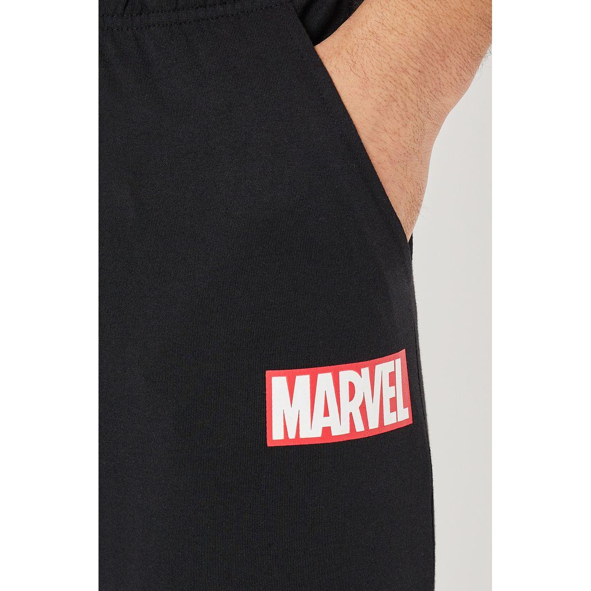 Marvels Logo Graphic Cotton T-Shirt & Pyjama Set-men-clothing-nightwear-sets-image-5