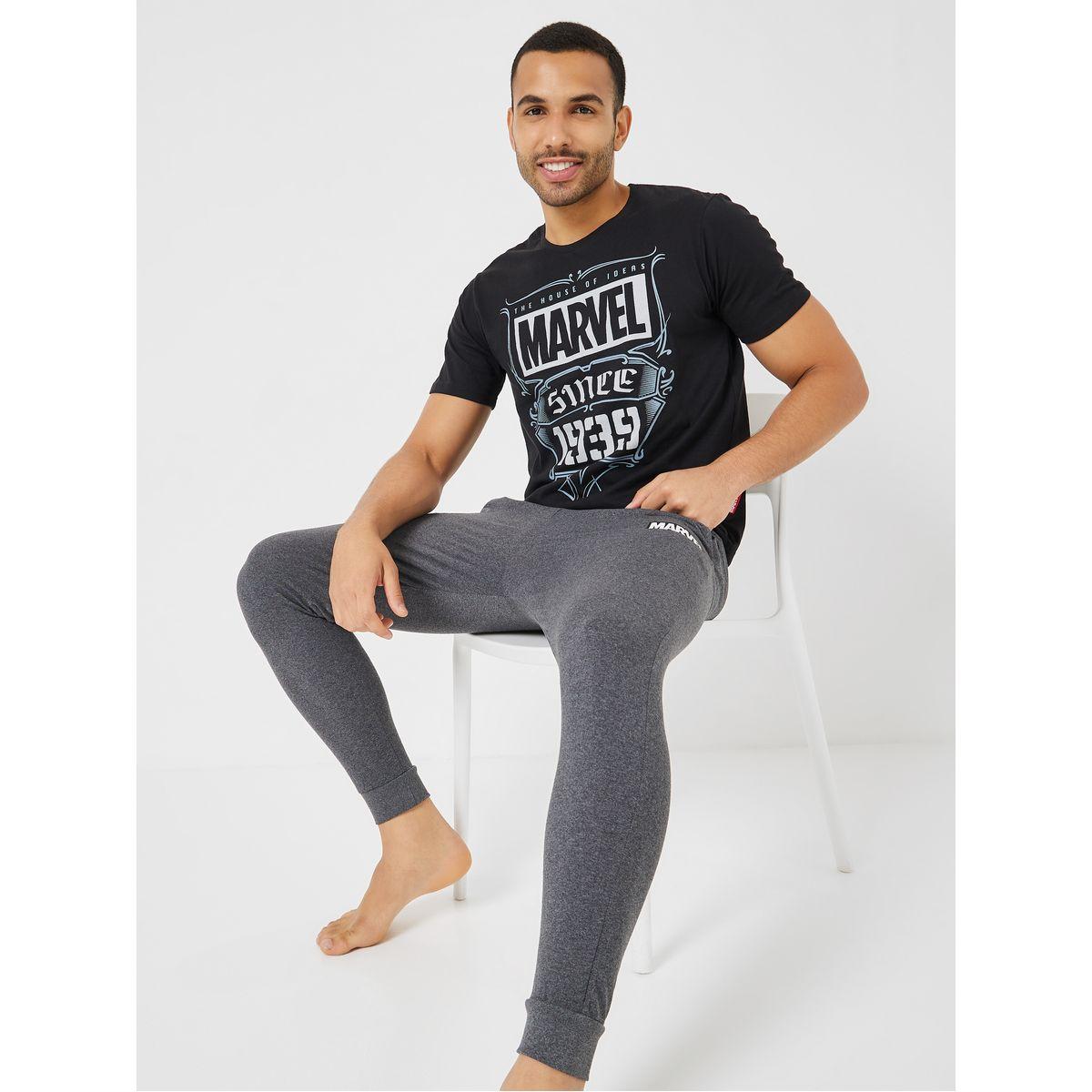 Marvels Graphic Cotton T-Shirt & Pyjama Set-men-clothing-nightwear-sets-image-1