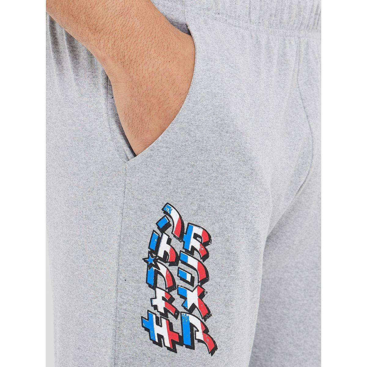 Captain America Graphic Cotton T-Shirt & Pyjama Set-men-clothing-nightwear-sets-image-5