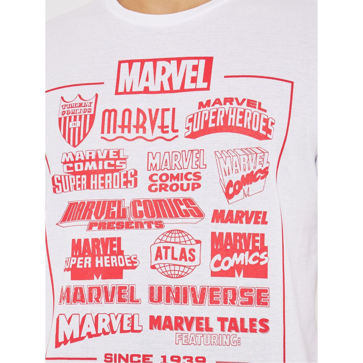 Marvel Comics Graphic Cotton T-Shirt & Shorts Set-men-clothing-nightwear-sets-image-4