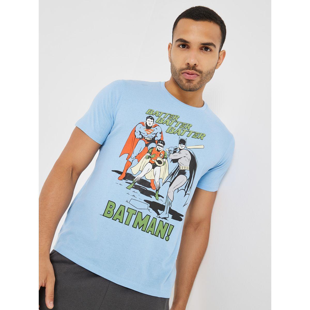 Justice League Graphic Cotton T-Shirt & Pyjama Set-men-clothing-nightwear-sets-image-2