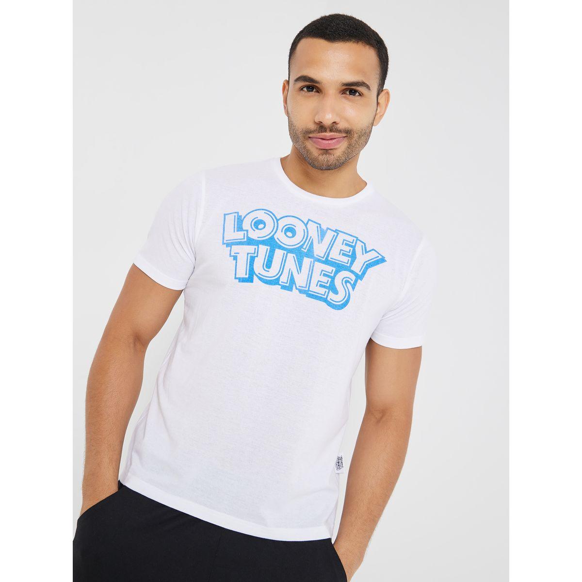 Looney Tunes Graphic Cotton T-Shirt & Pyjama Set-men-clothing-nightwear-sets-image-2