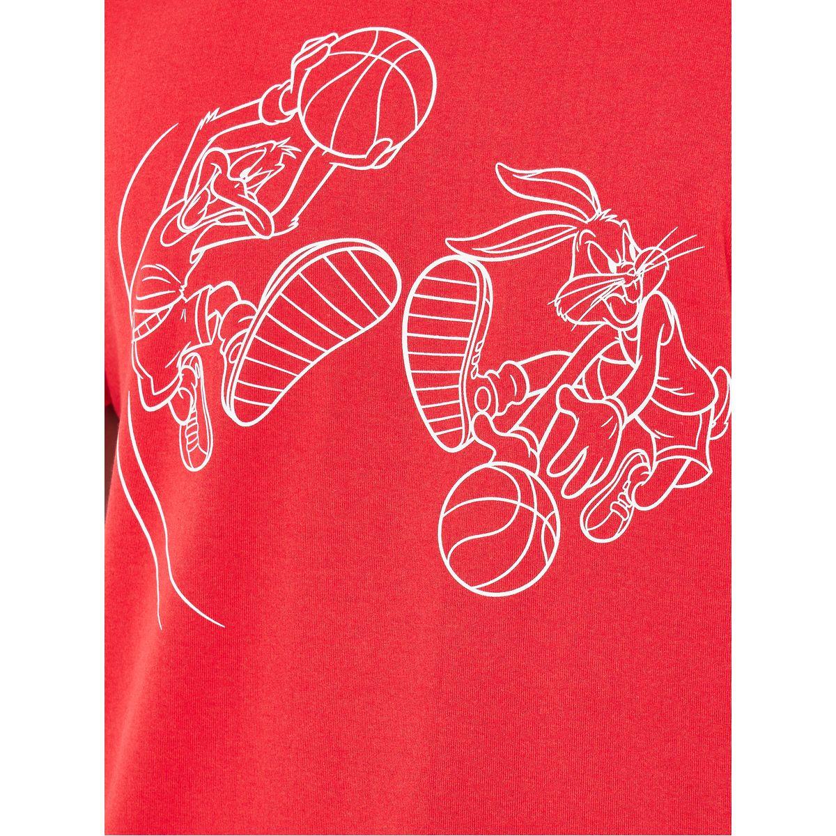 Looney Tunes Graphic Cotton T-Shirt & Pyjama Set-men-clothing-nightwear-sets-image-4