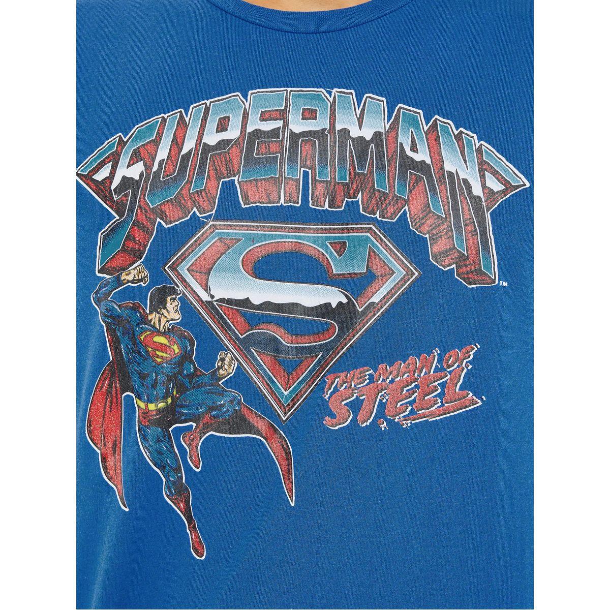 Superman Graphic Cotton T-Shirt & Pyjama Set-men-clothing-nightwear-sets-image-4
