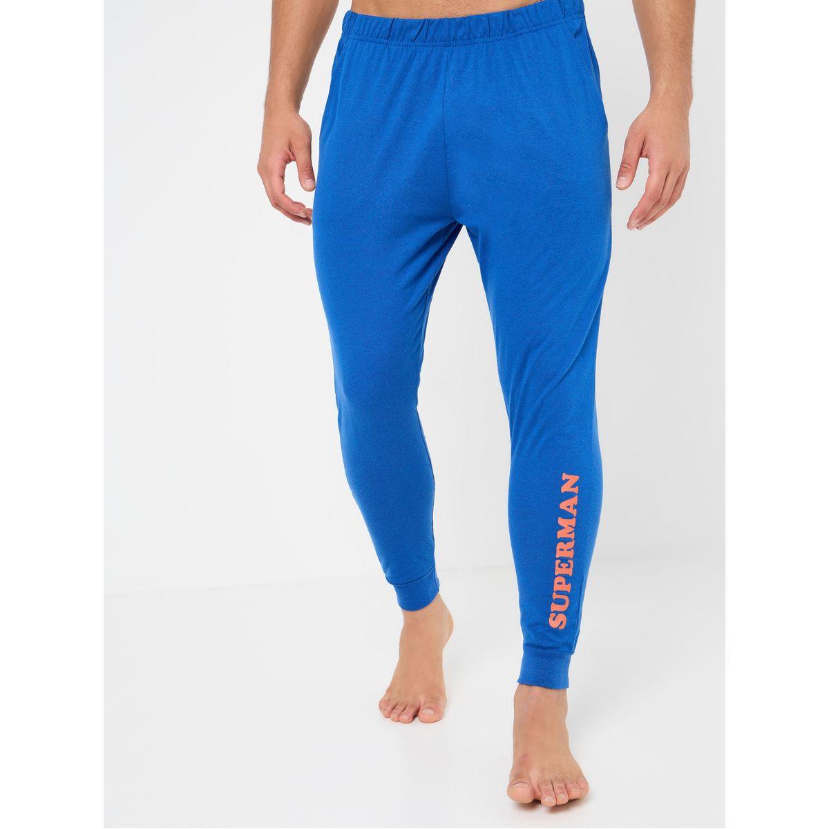 Superman Logo Graphic Cotton T-Shirt & Pyjama Set-men-clothing-nightwear-sets-image-3