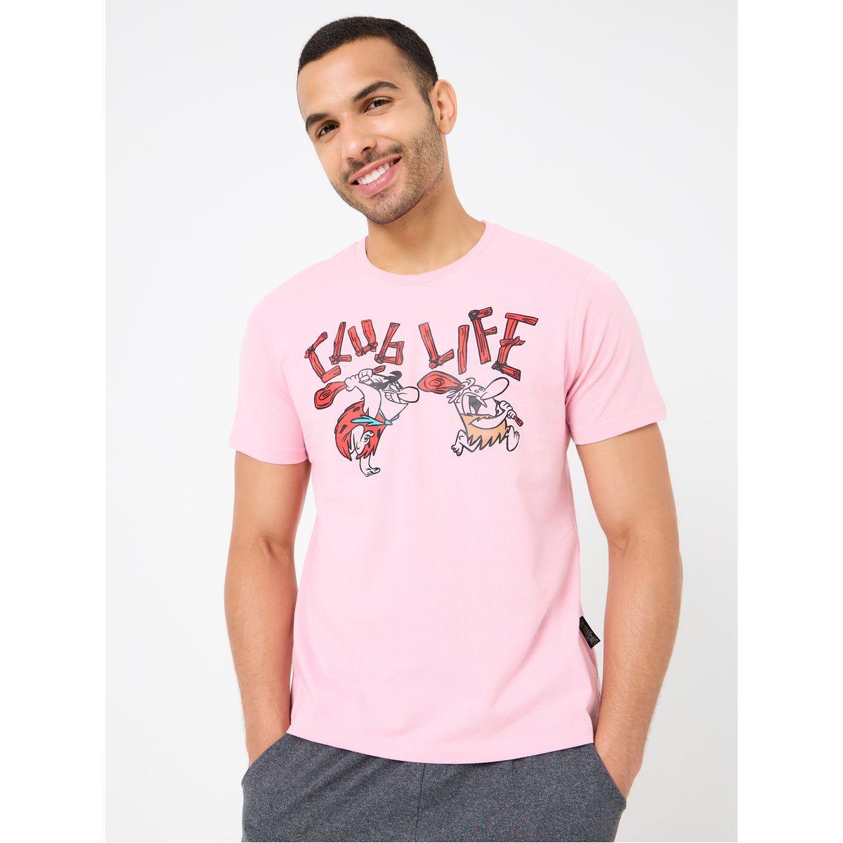 The Flintstone Graphic Cotton T-Shirt & Pyjama Set -men-clothing-nightwear-sets-image-2