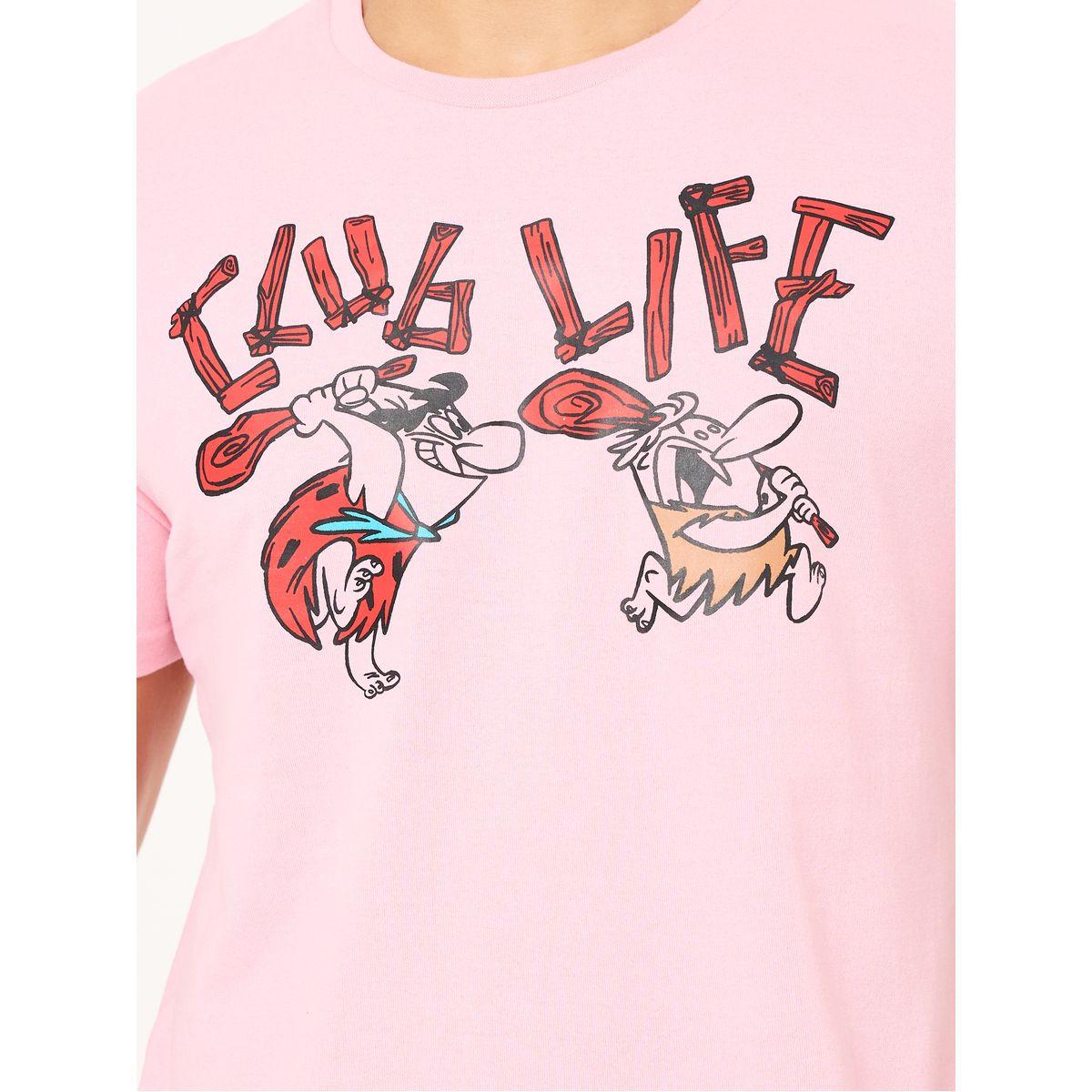 The Flintstone Graphic Cotton T-Shirt & Pyjama Set -men-clothing-nightwear-sets-image-4
