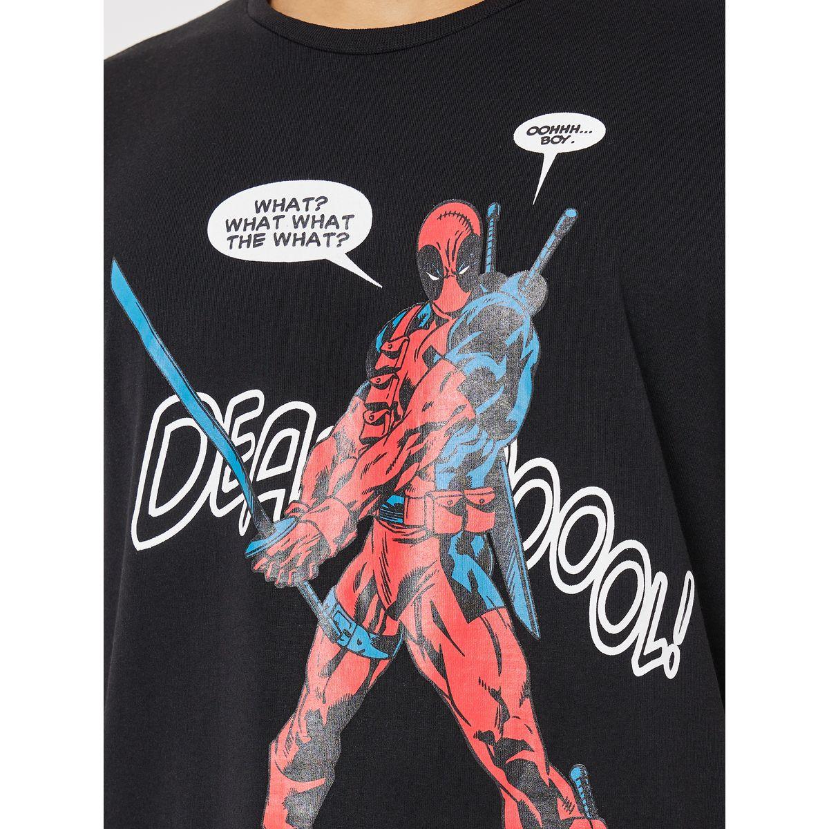 Deadpool Graphic Cotton T-Shirt & Pyjama Set -men-clothing-nightwear-sets-image-4