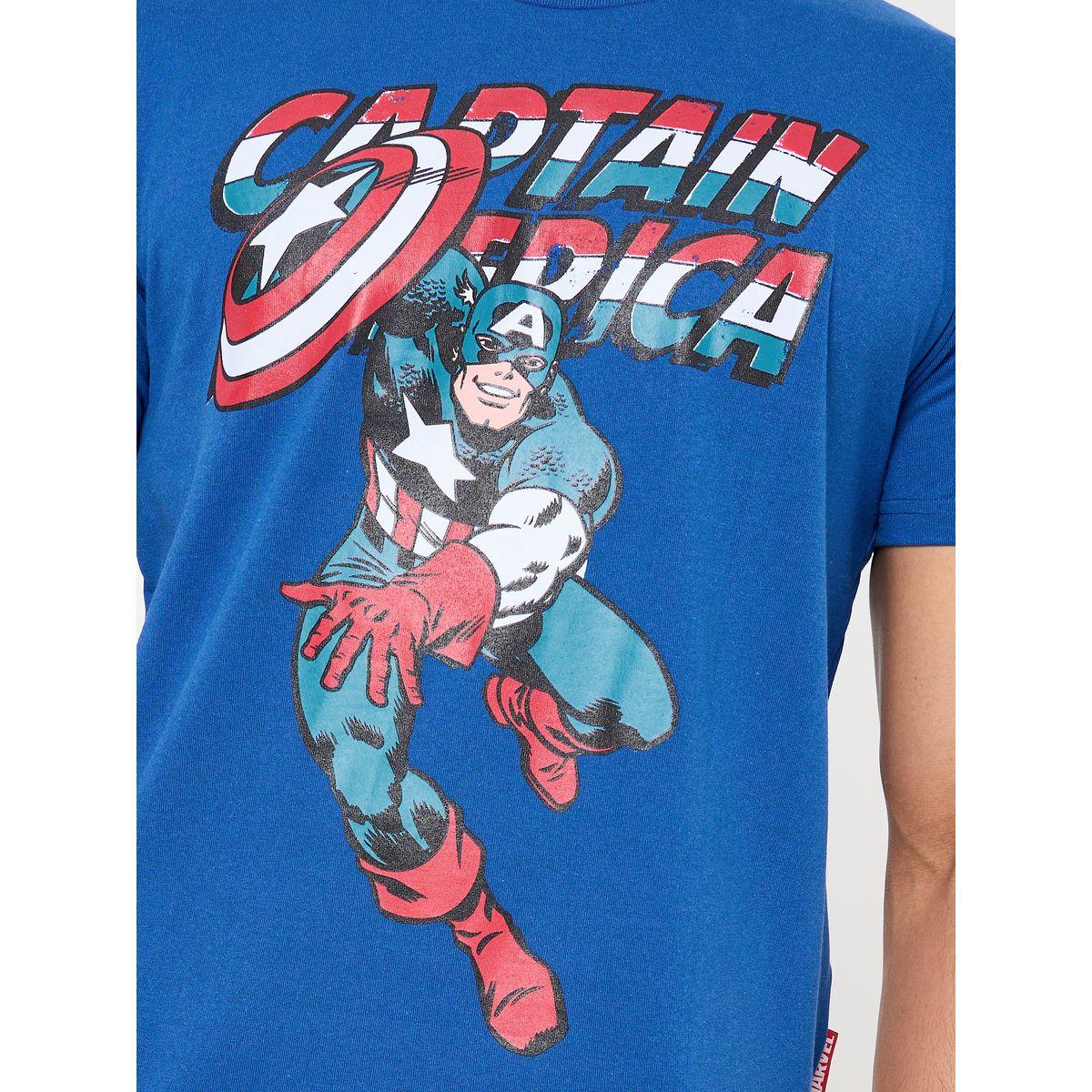 Captian America Graphic Cotton T-Shirt & Pyjama Set-men-clothing-nightwear-sets-image-4