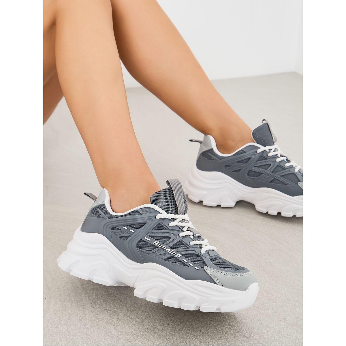 Styli Lace Up Chunky Sole Sneakers-women-shoes-sneakers-image-1
