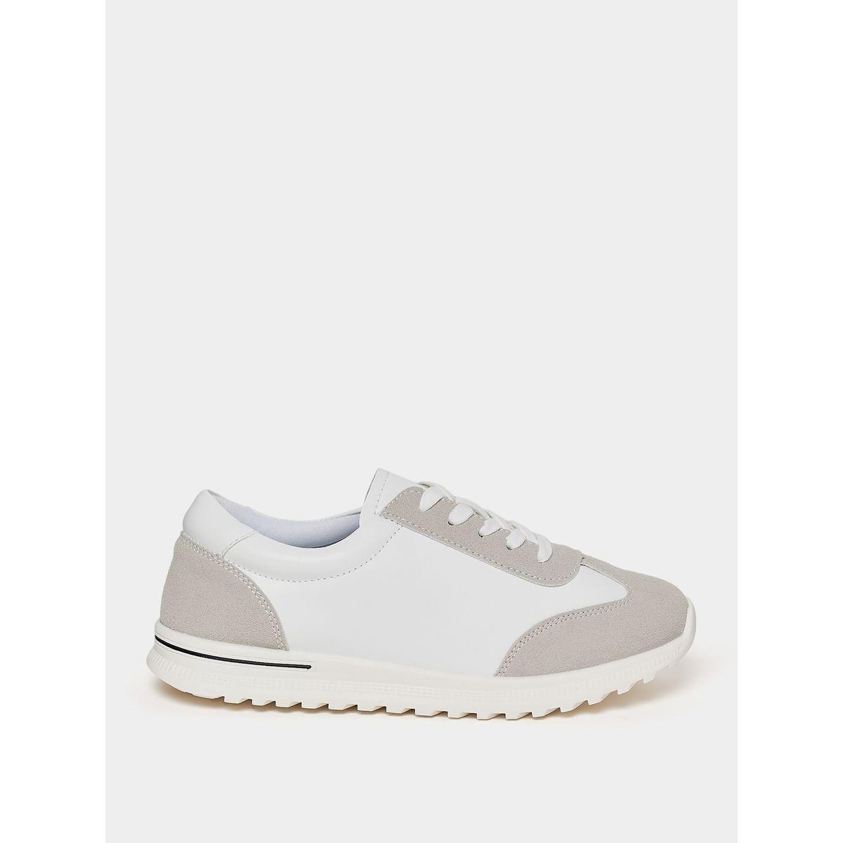 Styli Contrast Panel Lace Up Sneakers-women-shoes-sneakers-image-1