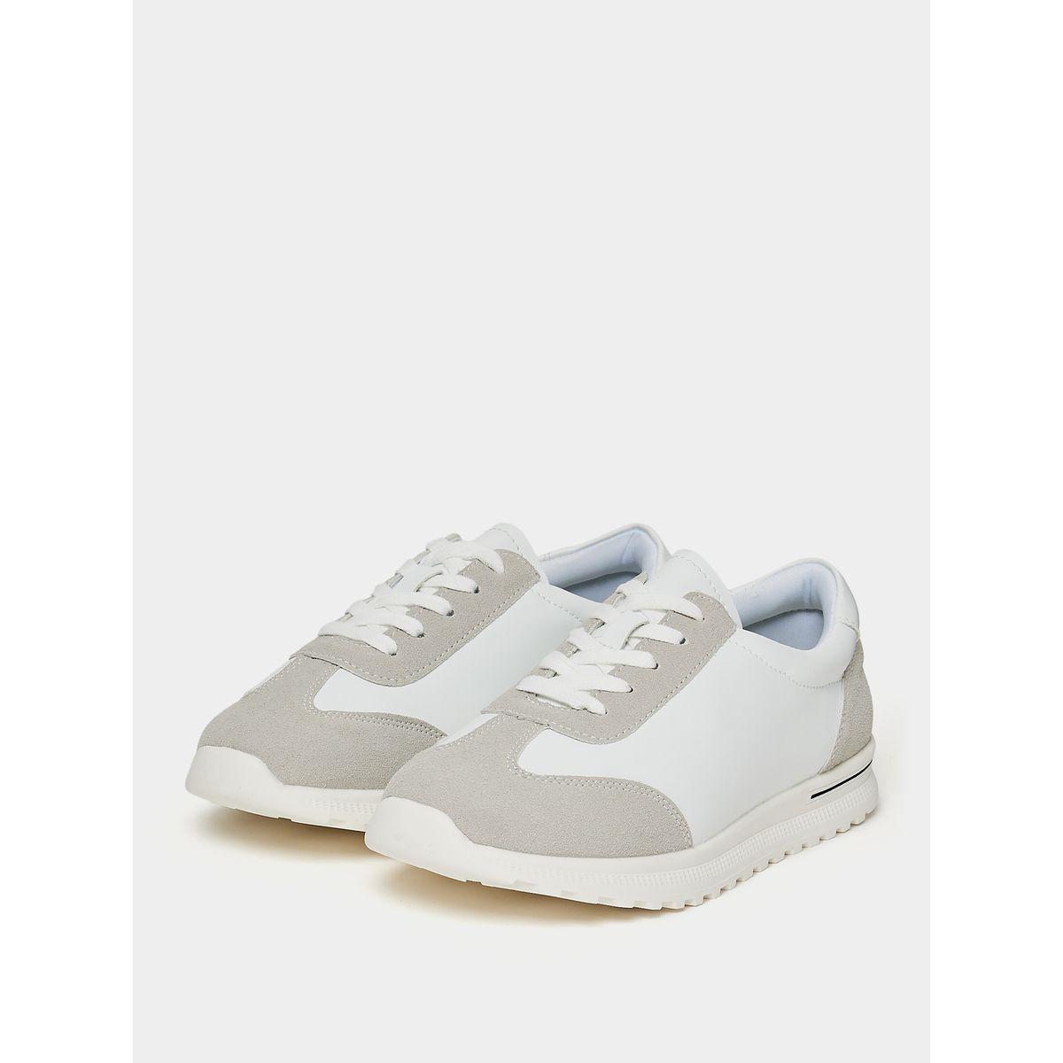 Styli Contrast Panel Lace Up Sneakers-women-shoes-sneakers-image-2