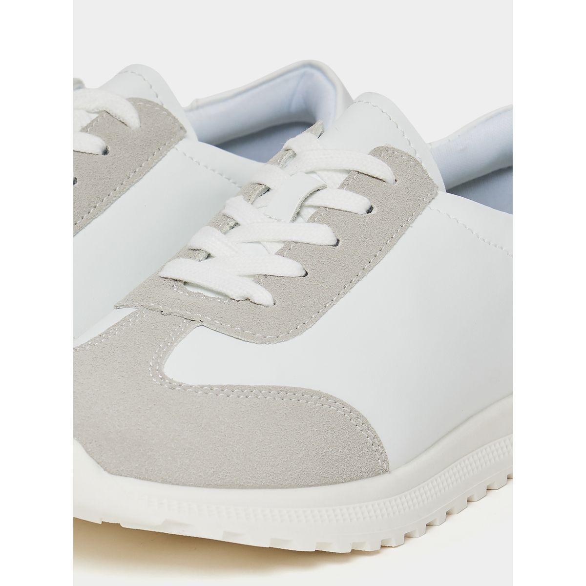 Styli Contrast Panel Lace Up Sneakers-women-shoes-sneakers-image-4