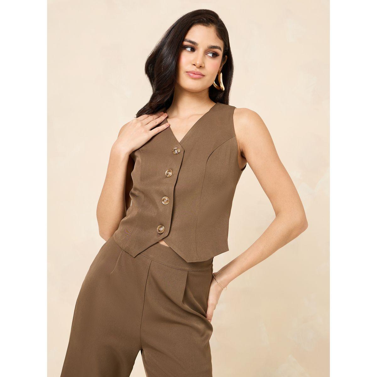 Styli Tailored Button Detail Waistcoat-women-clothing-shirtsandblouses-blouses-image-1