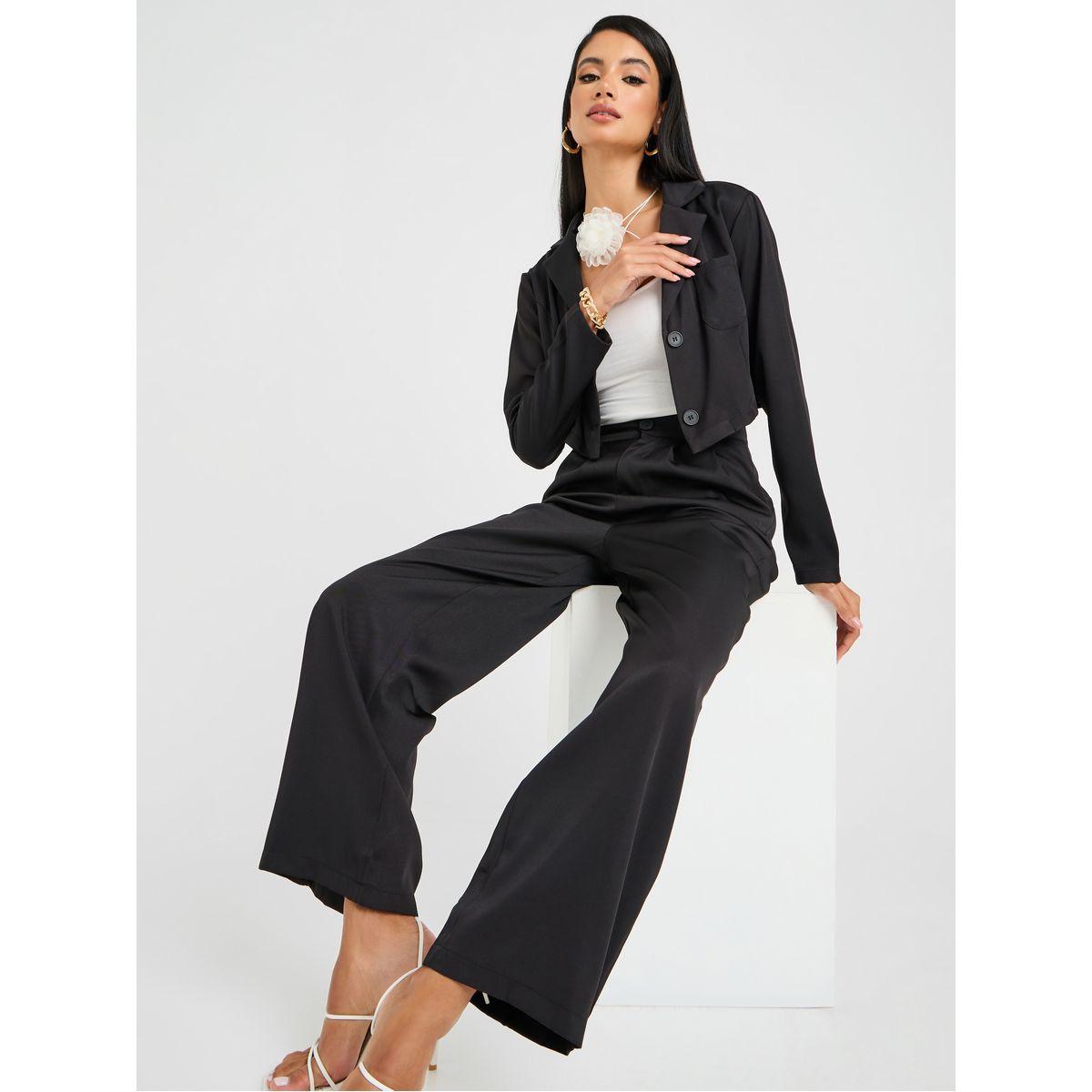 Styli Double Breasted Crop Blazer & Tailored Pants Set-women-clothing-coordsets-image-2