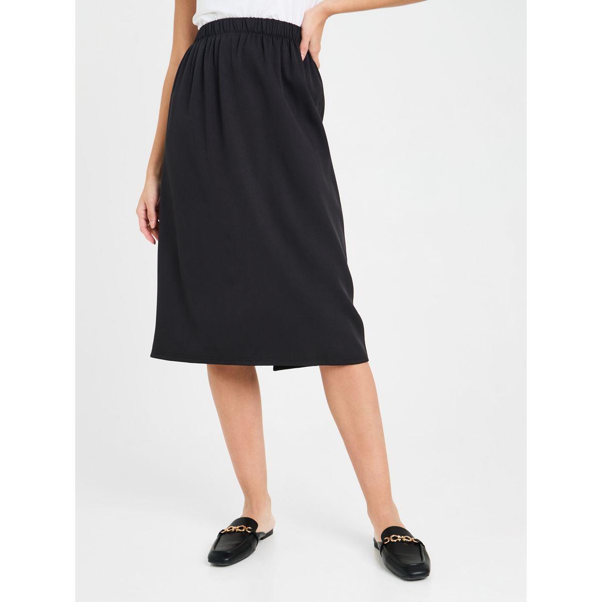 Styli Solid Tweed Skirt-women-clothing-bottoms-skirts-image-1