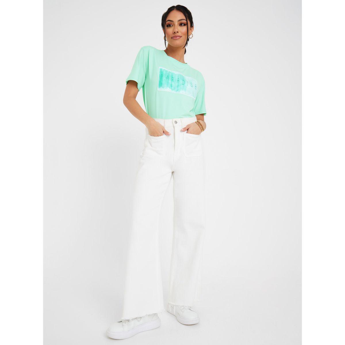Styli Regular Fit Printed Patch Detail T-Shirt-women-clothing-tshirts-image-2