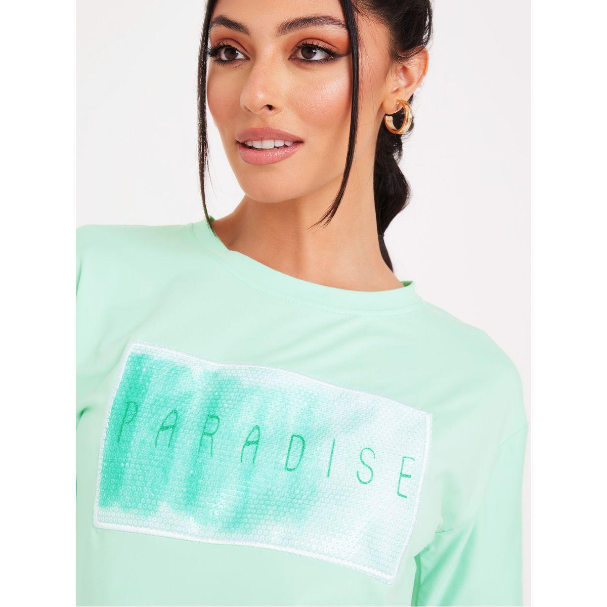تيشيرت بياقة دائرية واكمام قصيرة-women-clothing-tshirts-image-2