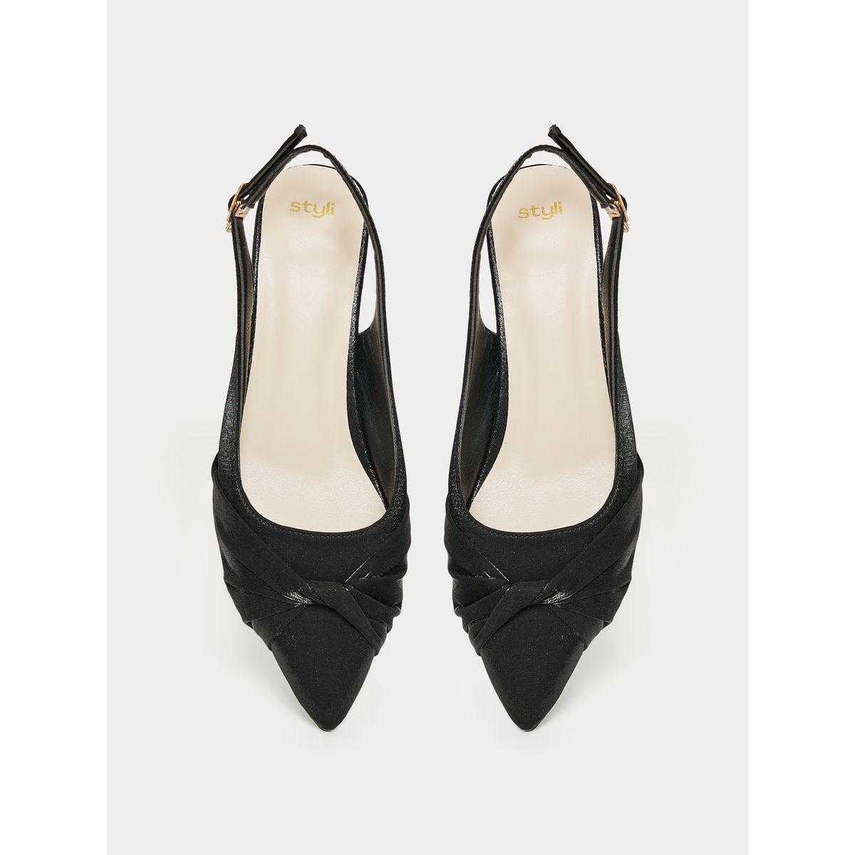 Styli Knot Detail Slingback Pumps-women-shoes-heels-image-4