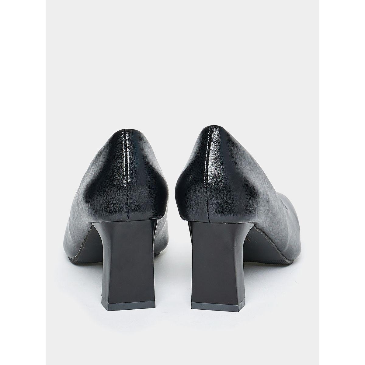 Styli Block Heel Square Toe Formal Shoes-women-shoes-heels-image-4