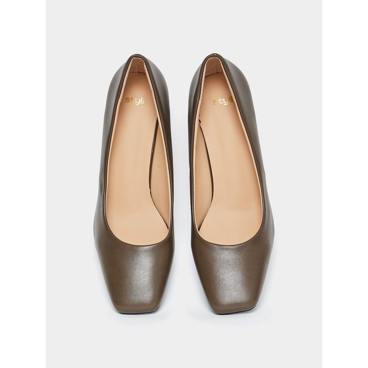 Styli Block Heel Square Toe Formal Shoes-women-shoes-heels-image-5
