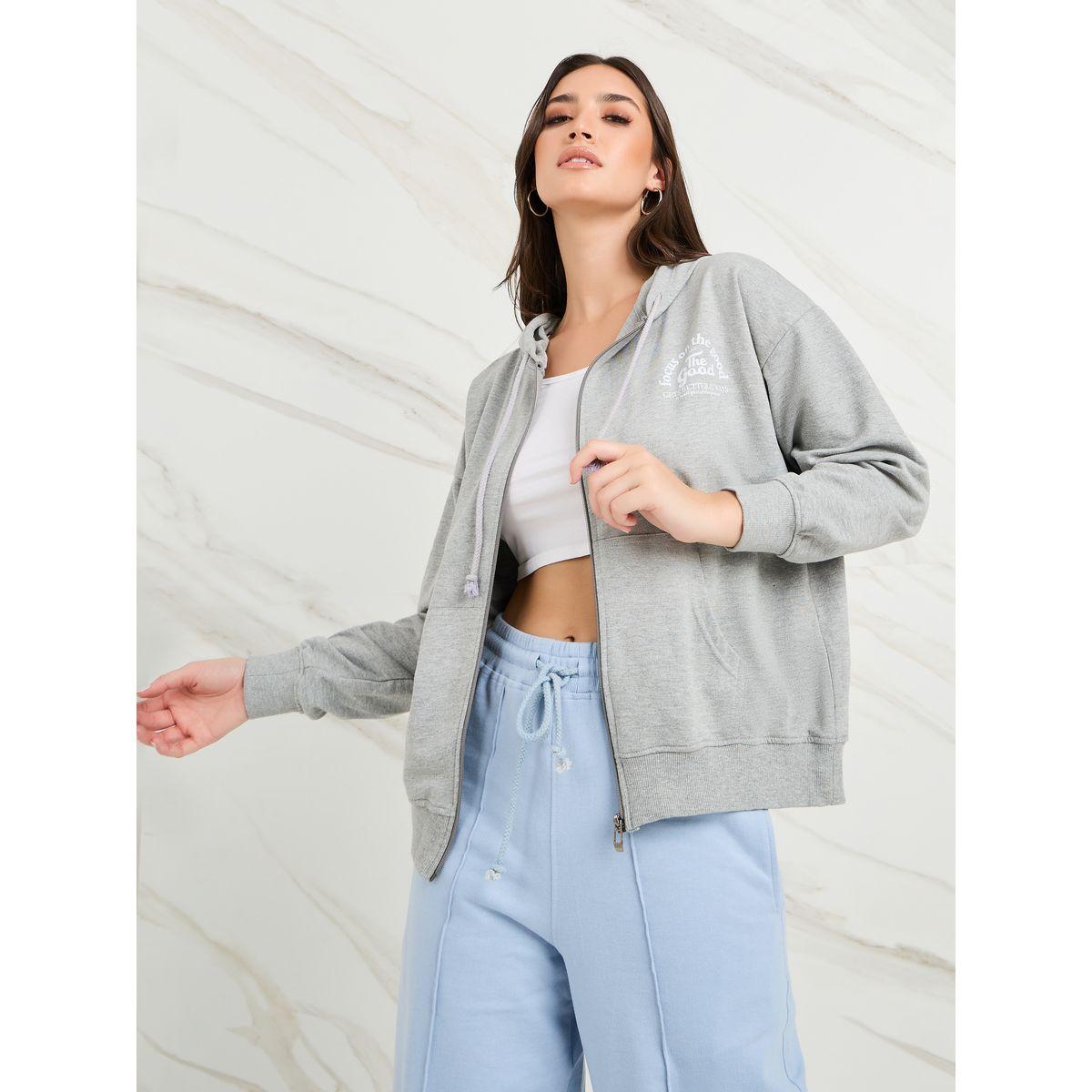 Styli Oversized Zip Through Slogan Hoodie-women-winterwear-hoodiesandsweatshirts-hoodies-image-1