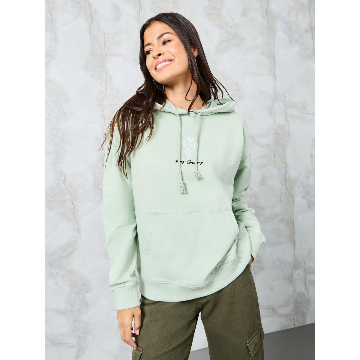 Styli Regular Fit Embroidered Detail Hoodie with Front Pocket-women-winterwear-hoodiesandsweatshirts-hoodies-image-1