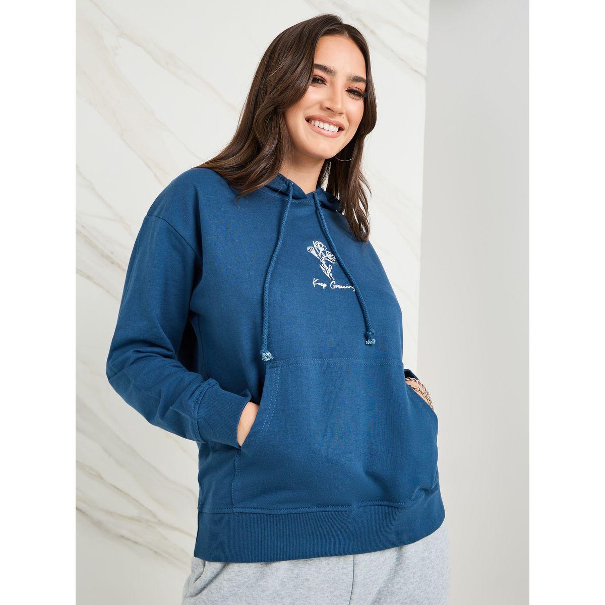 Styli Regular Fit Embroidered Detail Hoodie-women-clothing-hoodiesandsweatshirts-hoodies-image-1