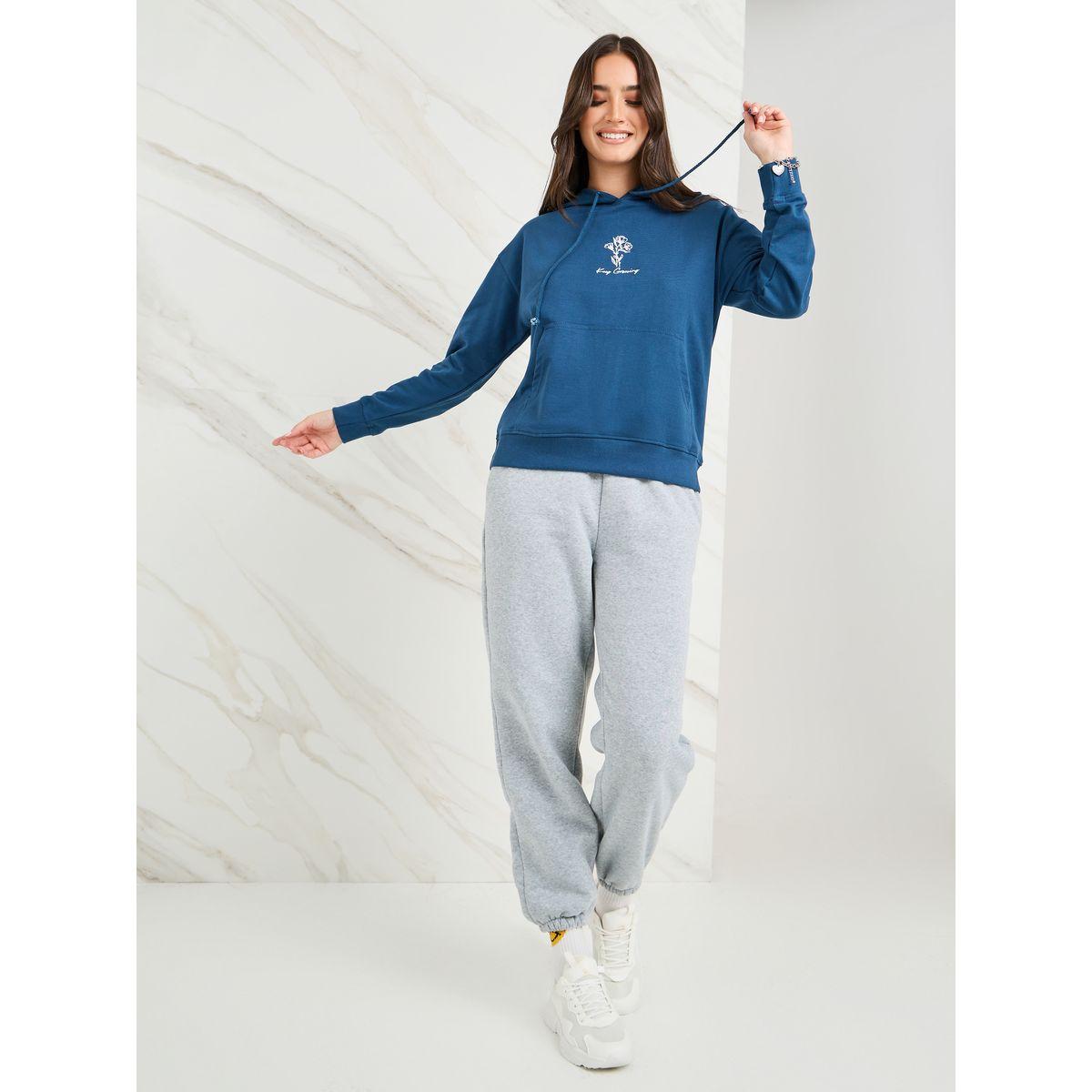 Styli Regular Fit Embroidered Detail Hoodie-women-clothing-hoodiesandsweatshirts-hoodies-image-2
