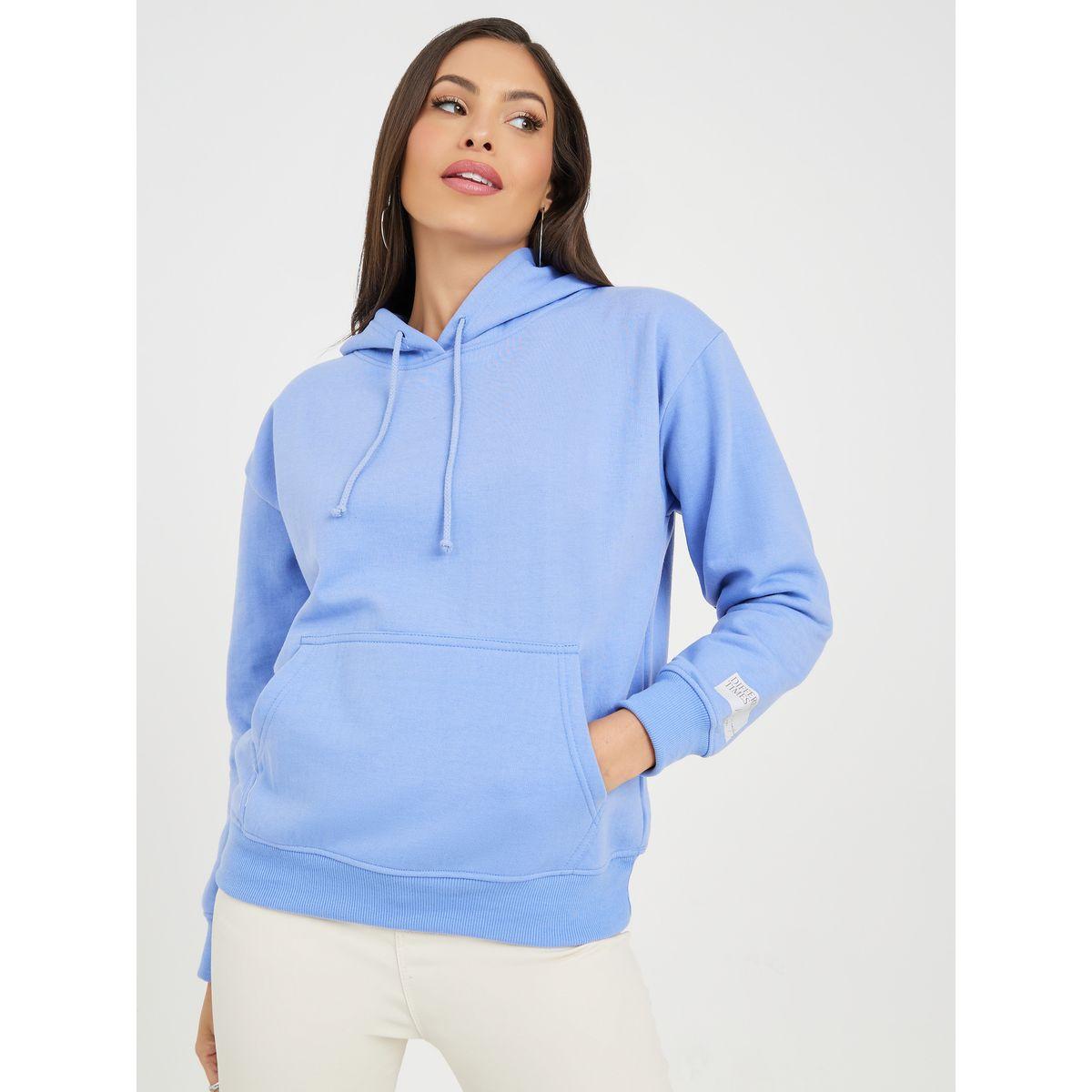 Styli Regular Fit Printed Badge Hoodie with Front Pocket-women-winterwear-hoodiesandsweatshirts-hoodies-image-1